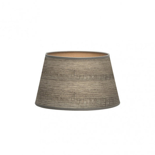 Pantalla Salma E27 Madera Gris 30dx22dx17h Conica   Abierta