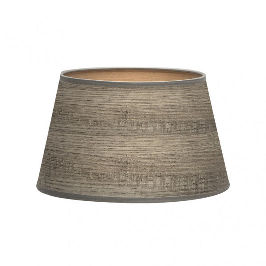 Pantalla Salma E27 Madera Gris 40dx30dx25h Conica   Abierta