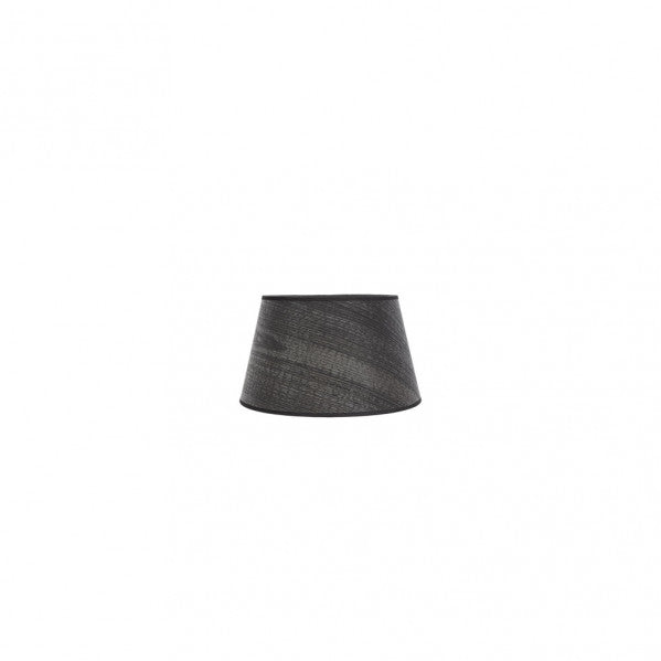 Pantalla Salma E27 Madera Negra 15dx12dx13h Conica Abierta