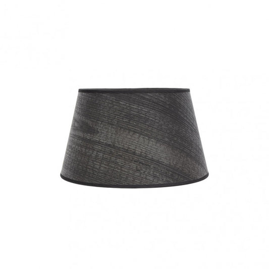 Pantalla Salma E27 Madera Negra 30dx22dx17h Conica  Abierta