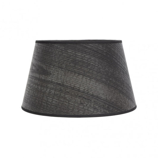 Pantalla Salma E27 Madera Negra 40dx30dx25h Conica  Abierta