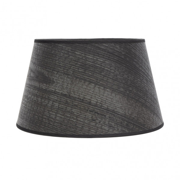 Pantalla Salma E27 Madera Negra 45dx35dx30h Conica Abierta