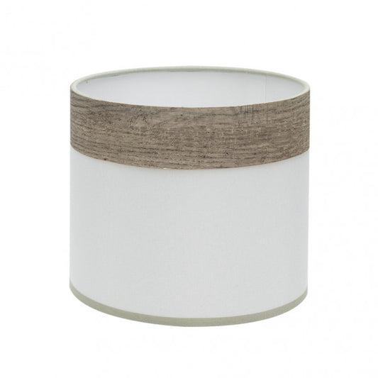 Pantalla Sobremesa Cloe E14 Blanca/madera-gris 17dx17dx14h