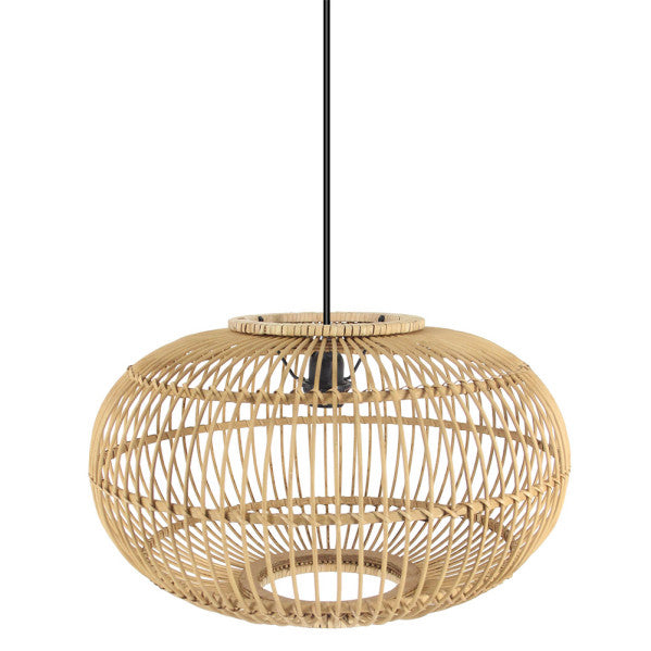 Pendant light Bamboo Viseu Neg/natural 1xe27 Regx50x50cm