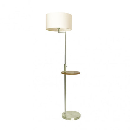 Pie De Salon Sirio C/mesa Y Conex.usb 1xe27 Cuero  C/ Pant Beig (164x40x40)(24x40x40) Cm