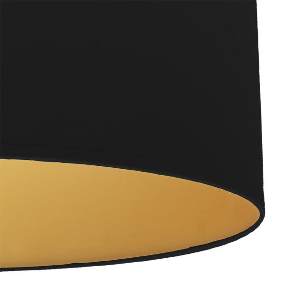 Pie Salon Anuska 1xe27 Negro/negro-oro 162x40x40 Cm