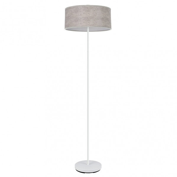 Pie Salon Jerte 1xe27  Blanco/cemento Gris 165x40x40 Cm