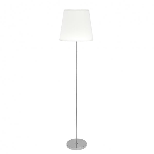 Pie Salon Maldivas 1xe27 Niquel/blanco 175x40x40 Cm