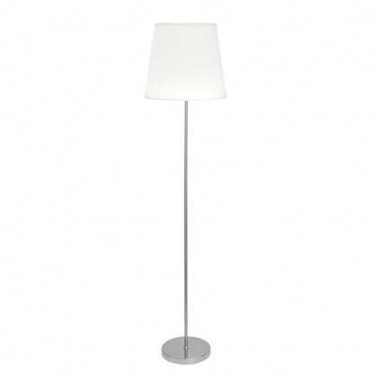 Pie Salon Maldivas 1xe27 Niquel/blanco 175x40x40 Cm