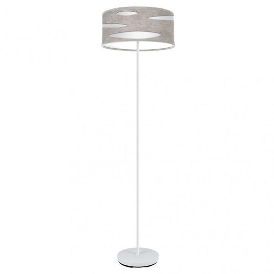 Pie Salon Odra 1xe27 Blanco/cemento Gris 165x40x40 Cm