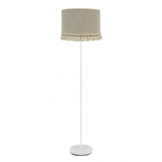 Pie Salon Vera 1xe27 Blanco/beis 163x40x40 Cm