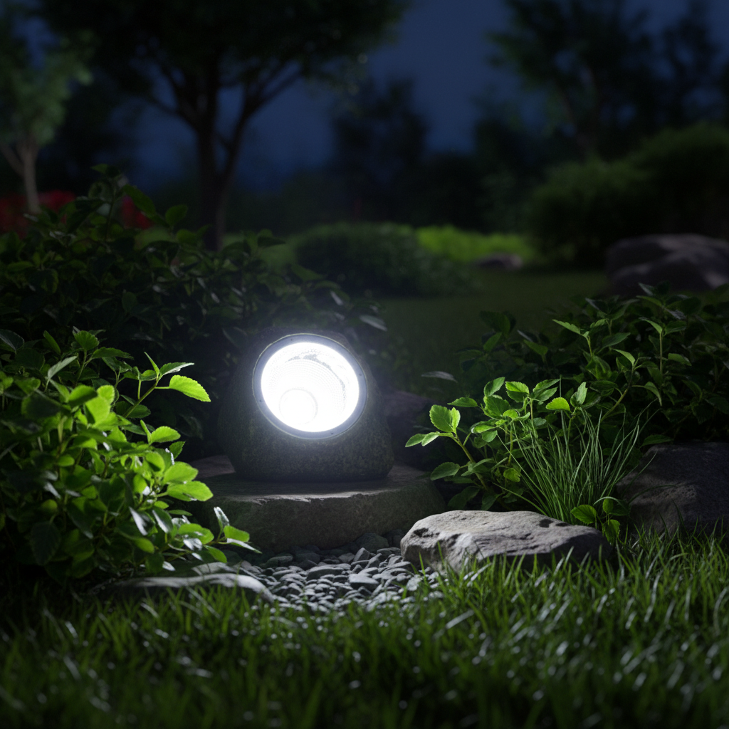 Piedra Solar Decorativa LED Efecto Piedra Resina y Plástico Galix