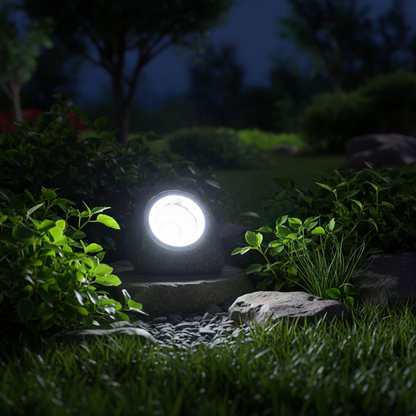 Piedra Solar Decorativa LED Efecto Piedra Resina y Plástico Galix
