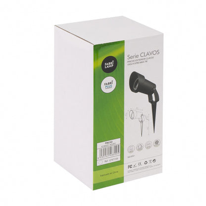 Pincho Exterior Clavos 1xgu10 Negro  22,8x8,6dpolicarbonato Ip65
