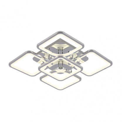 Plafon 129w 3000-4000-6500k Cromo Elara 9x58x58Cm 17415lm C.remoto,regulador Y Memoria