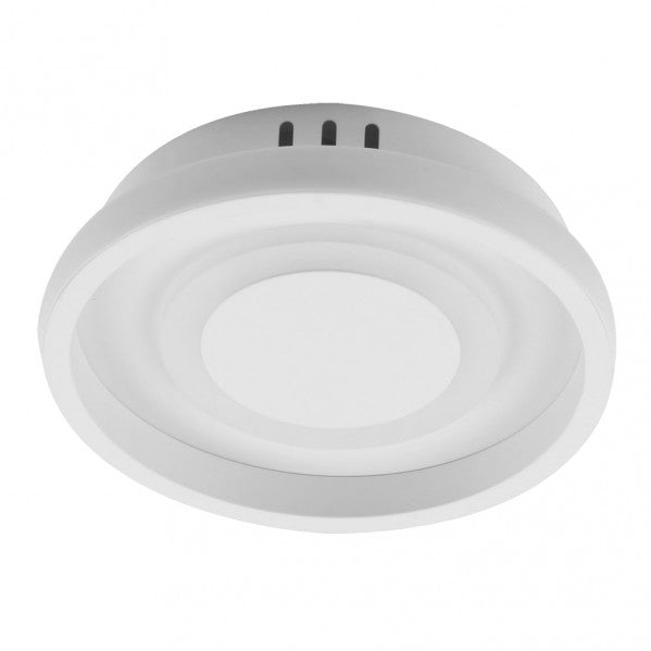 Plafon 20w 3000-4000-6000k Elma Blanco 5,5x21x21 Cm 1900 Lm C/memoria De Color De Luz