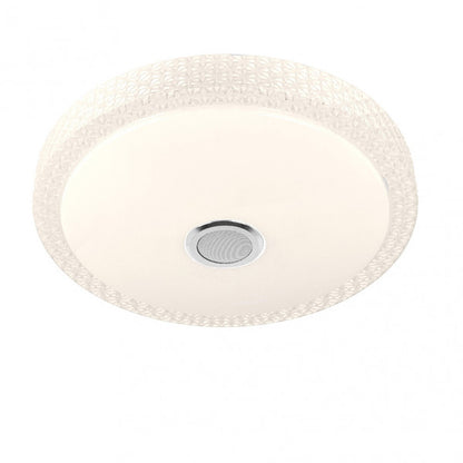 Plafon 72w Zaid 3000-4000-6500k Rgb Blan/transp Buetooth 10x50x50 Cm Remoto,reg.int.memoria.altavoz 5760lm
