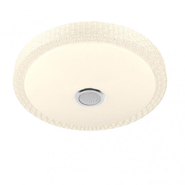 Plafon 72w Zaid 3000-4000-6500k Rgb Blan/transp Buetooth 10x50x50 Cm Remoto,reg.int.memoria.altavoz 5760lm