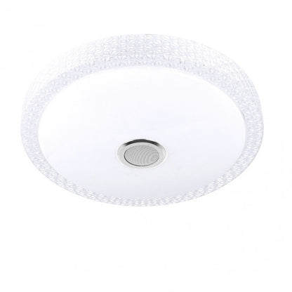 Plafon 72w Zaid 3000-4000-6500k Rgb Blan/transp Buetooth 10x50x50 Cm Remoto,reg.int.memoria.altavoz 5760lm