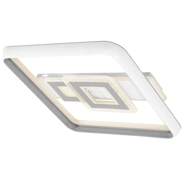 Plafon 80w Sucre 3000-4000-6500k Blanco/gris Cuadrado 7x51x51 Cm 7600lm Reg.intens. C.remoto Y Memoria