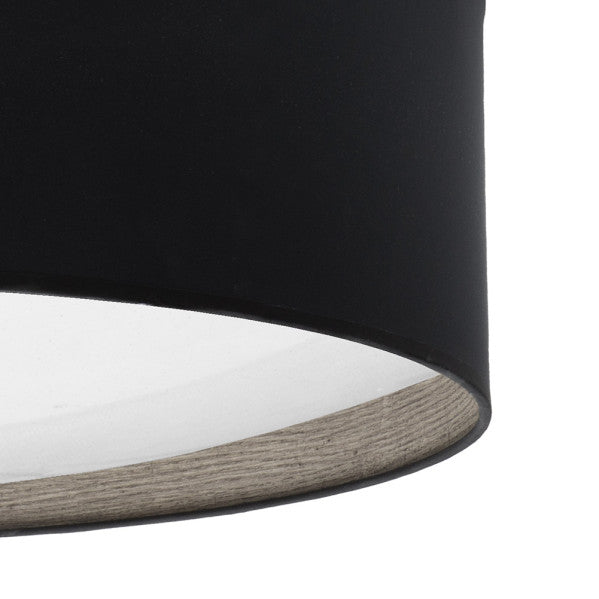 Plafon 96w Tania Negro/madera Gris 14x60x60 Cm 7488lm 3000k,4000k,6500k