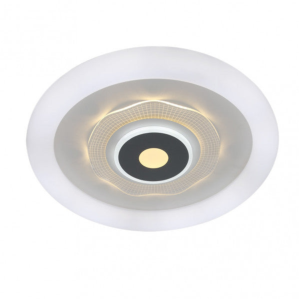 Plafon 78w 3000k, 4000k, 6500k Anthe Blanco/gris 9x50x50cm 10530Lm Regulable, Memoria y C. Remoto