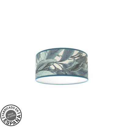 Plafon Argel 3xe27 Hoja Azul 15x30x30 Cm