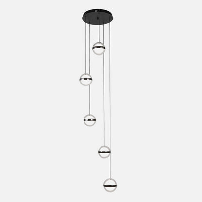 Plafon Colgante People 5l Negro 140w 3000-4000-6000k 10920lm Remoto Y Reg.intensidad Regx35x35cm