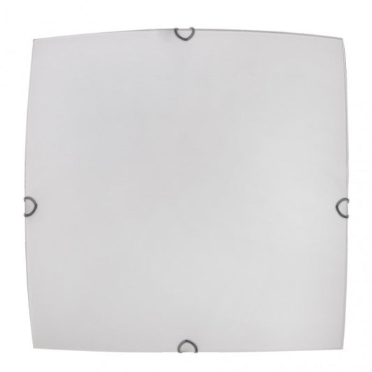 Plafon Cuadrado Ayla 3xe27 Blanco 40x40x7 Cm
