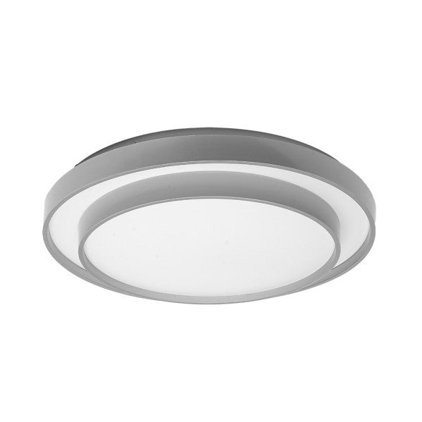 Plafon Fana 60w 3000-4200-6500k Blanco/plata 9x50x50cm 5400lm C/remoto, Reg.intensidad