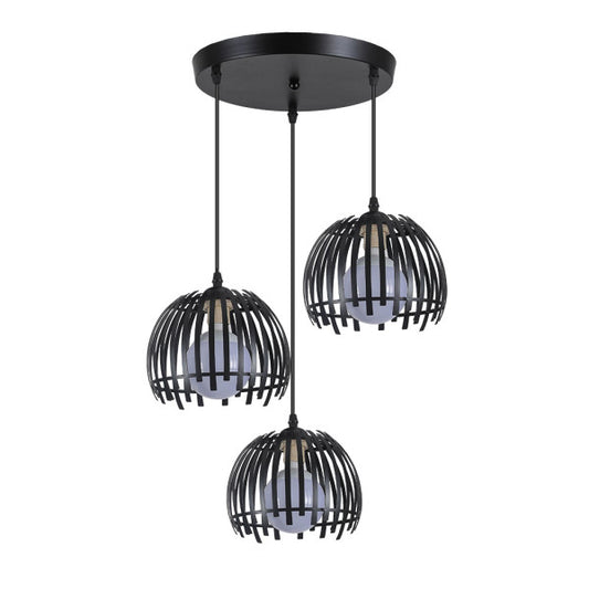 Plafon Latina Negro 3xe27 Regx40x40cm