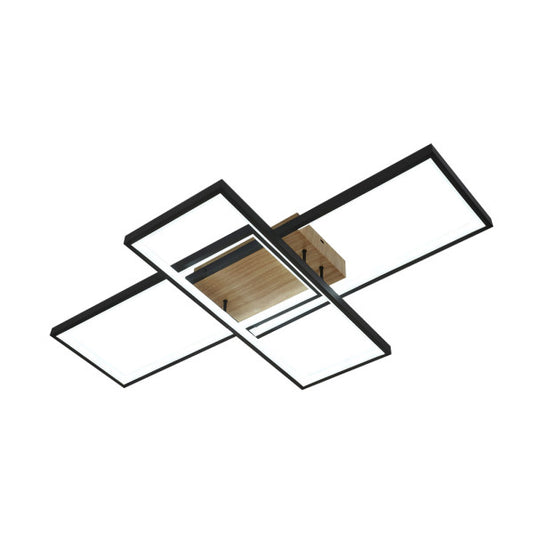Plafon Madaleta 134w 3000-4000-6500k Negro/madera 14740 Lm C/remoto,memoria Y Reg.intensidad 9,5x79x49,5cm