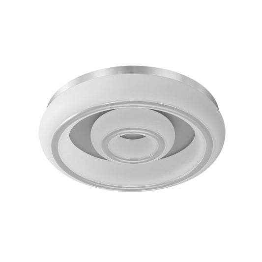 Plafon Paris 66w 3000-4000-6500k Blanco/plata 5610 Lm 12x55x55 Cm C/remoto, Memoria Y Reg.Intensidad
