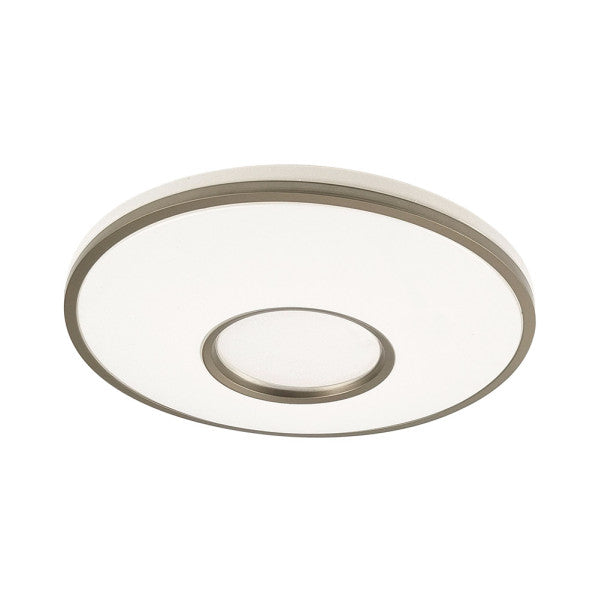 Plafon Perote 60w 3000-4000-6500k Blanco/Cuero 5880lm 8x49x49cm C/remoto Y Reg.intensidad