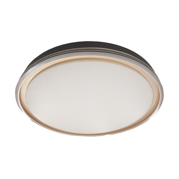Plafon Picola 60w 3000-4200-6500k Negro/oro 7x50x50cm 5400lm C/remoto