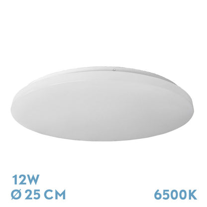 Plafon Tadeo 12w 6500k Blanco 5,5x25x25cm 1180lm