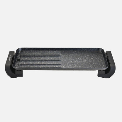 Plancha De Asar Y Gril Tokachi 1800w Negro Ceramica Antiadherente Termost.reg.calentamiento Rapido 6x57,5x23,5cm