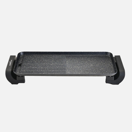 Plancha De Asar Y Gril Tokachi 1800w Negro Ceramica Antiadherente Termost.reg.calentamiento Rapido 6x57,5x23,5cm