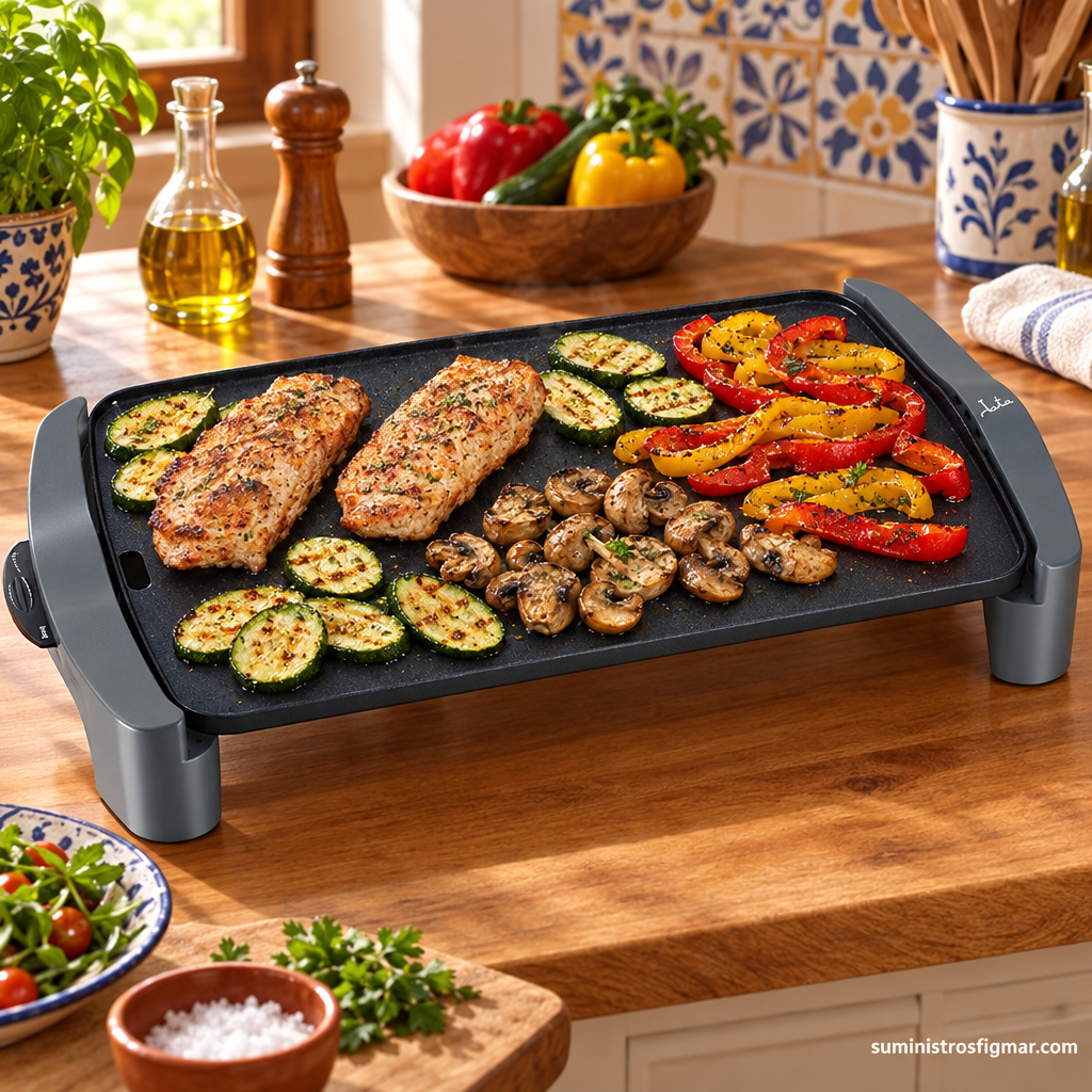 Plancha Jata GR555A con pollo y verduras