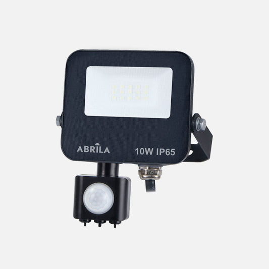 Proyector C/sensor Boiro 10w 6500k Negro 1000l Led   Smd Ip65 Orientable 15x11x6cm