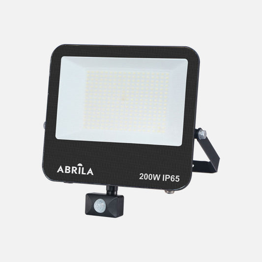 Proyector C/sensor Boiro 200w 6500k Negro 20000lm  Led Smd Ip65 Orientable 32x29x6,5cm