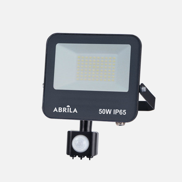 Proyector C/sensor Boiro 50w 6500k Negro 5000lm Led  Smd Ip65 Orientable 22x19x6cm