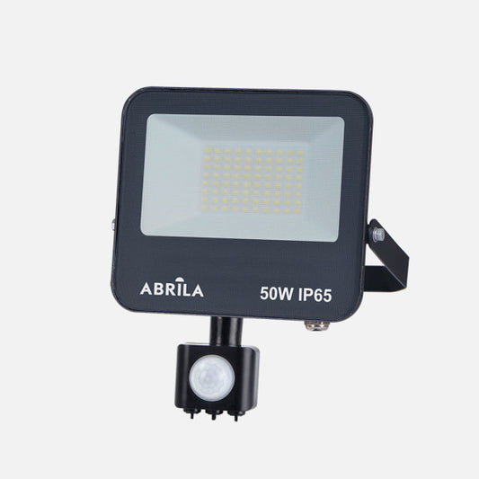Proyector C/sensor Boiro 50w 6500k Negro 5000lm Led  Smd Ip65 Orientable 22x19x6cm