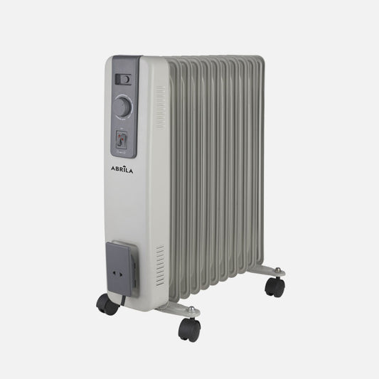 Radiador Aceite Acebuche 2500w Gris 3pot.11elementos, Antivuelco.termost.ajustsble.protección.seguridad 54,5x44x24cm