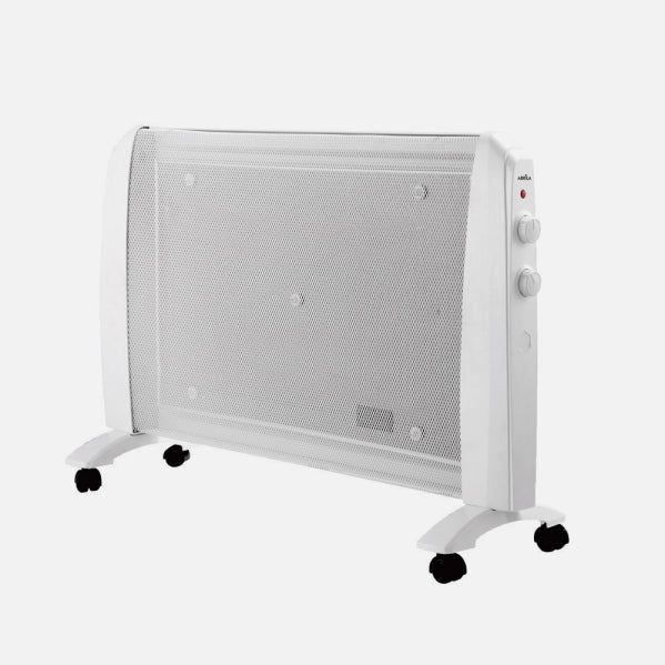 Radiador De Mica Abrigo 2000w 1elemento Blanco 2potencias  Antivuelco,ruedas,termostato Reg.54x79x27cm