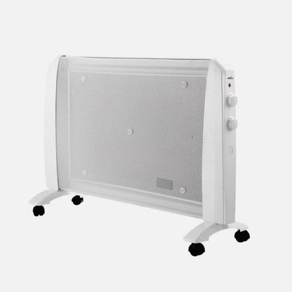 Radiador De Mica Abrigo 2000w 1elemento Blanco 2potencias  Antivuelco,ruedas,termostato Reg.54x79x27cm