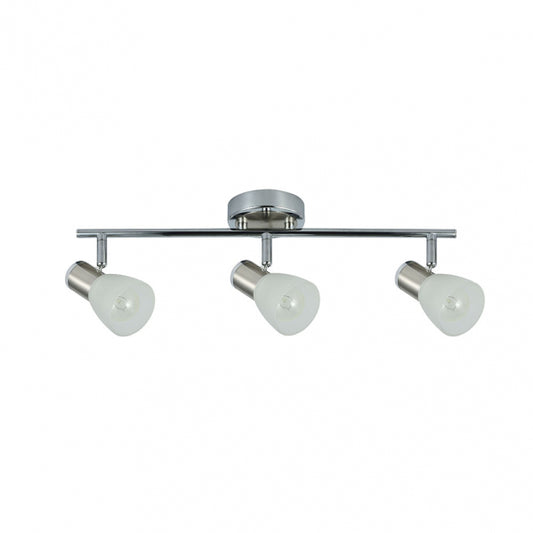 Regleta Cholo 3xe14 Cromo/niquel  16x48,5x10 Cm