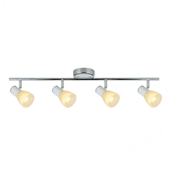 Regleta Cholo 4xe14 Blanco/cromo  16x69,5x10 Cm