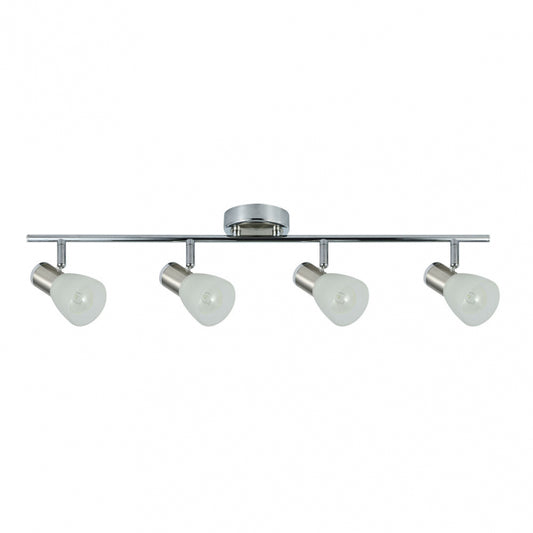 Regleta Cholo 4xe14 Cromo/niquel  16x69,5x10 Cm