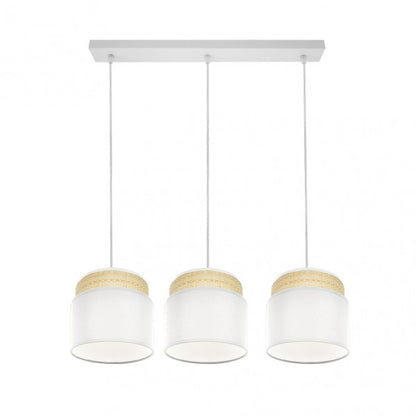 Regleta Kandy 3xe27 Natural/blanco Regx68x19 Cm